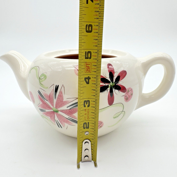 Stangl Pottery Carnival Tea Pot 4.5" MCM Pink Green Black NO LID - Picture 10 of 12